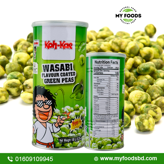 Koh-Kae Wasabi Flavour Coated Green Peas - 180gm